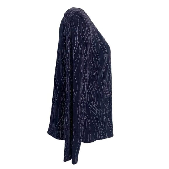 Alex Evenings Size 14  Top Blouse Jacket Glitter Fancy Party Cocktail Wedding - Picture 3 of 6